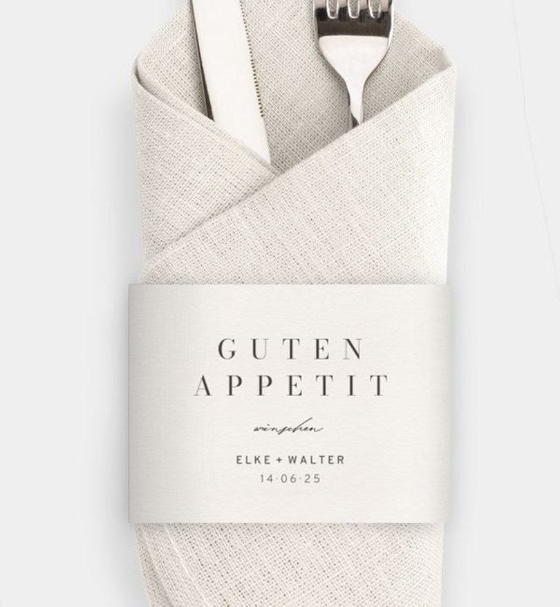 Besteck Servietten-Zubehör Silberhochzeit Ease
