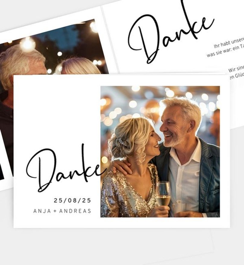 Dankeskarte Silberhochzeit Only Us