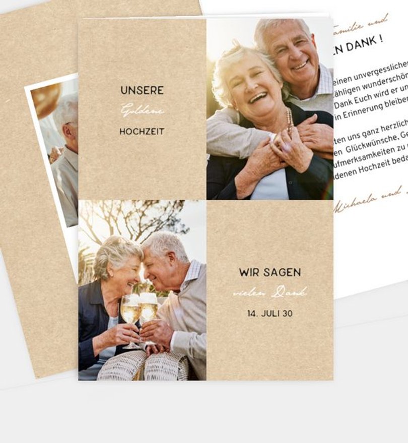 Dankeskarte Goldene-Hochzeit Big Date