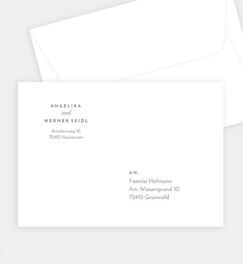 Briefumschlag Goldene-Hochzeit Soft Sunset