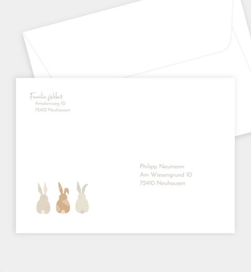 Briefumschlag Ostern Cottontail