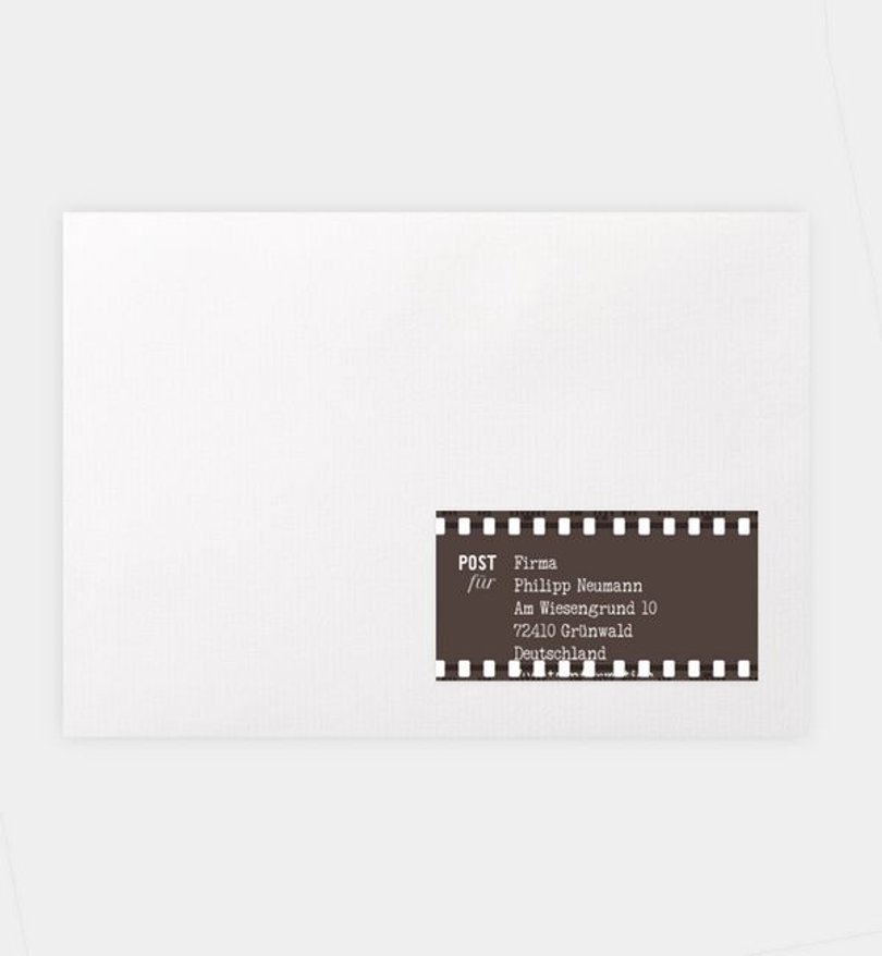 Empfängeraufkleber Silberhochzeit Filmklassiker