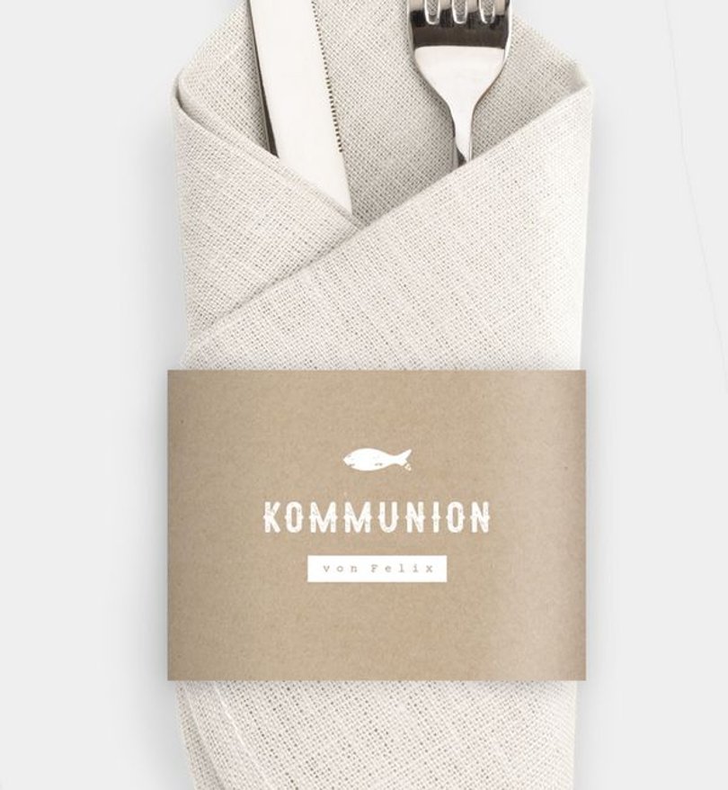 Besteck Servietten-Zubehör Kommunion My Day · Crafty