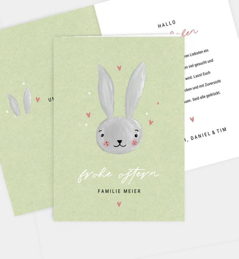 Grußkarte Ostern Osterhase