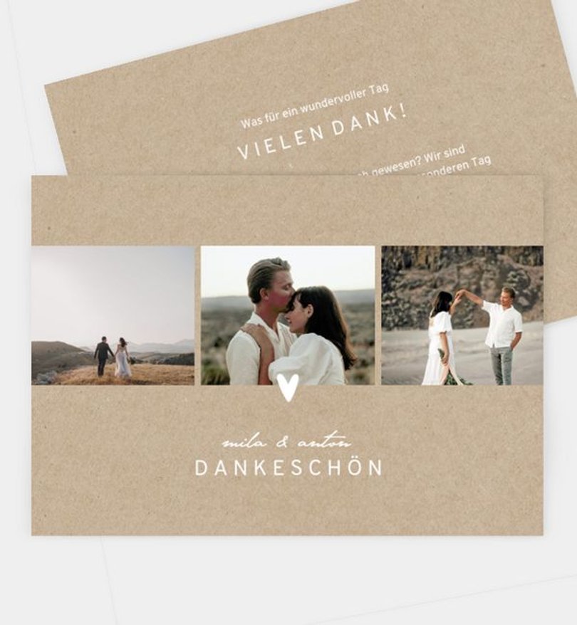 Dankeskarte Hochzeit Little Heart