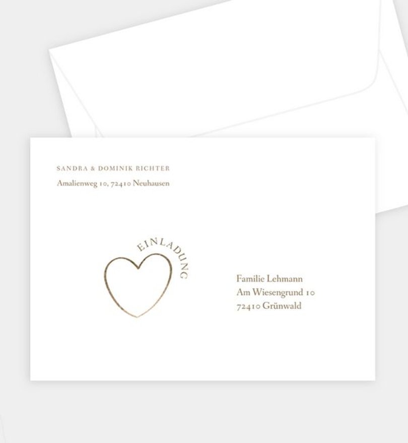 Briefumschlag Hochzeit Hochzeitsherz