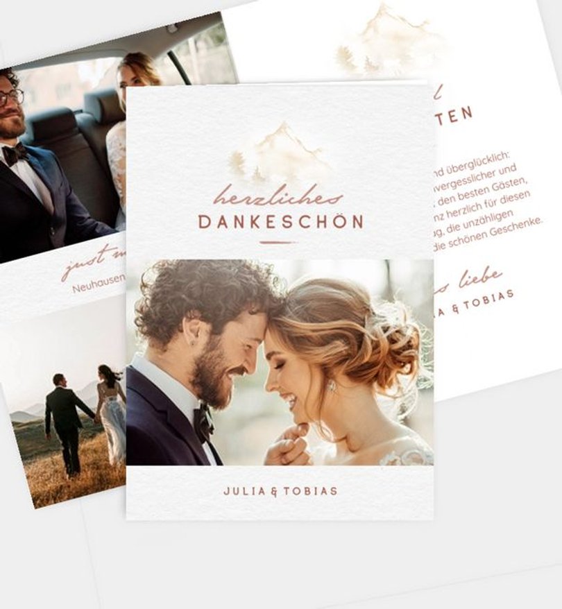 Dankeskarte Hochzeit Berge