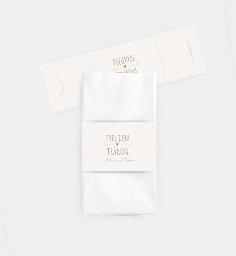 Taschentücher Banderole Hochzeit Vintage Love