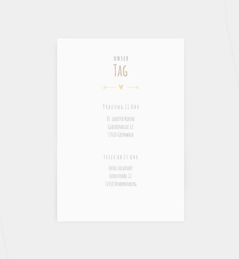Einlegeblatt bedruckt Hochzeit Vintage Love