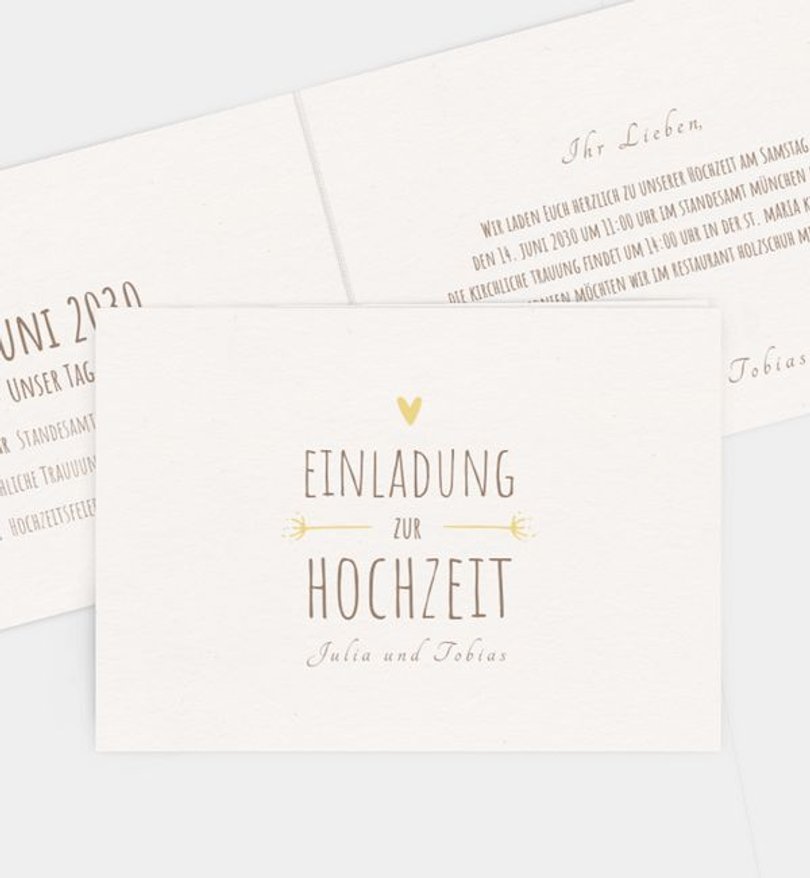 Einladungskarte Hochzeit Vintage Love