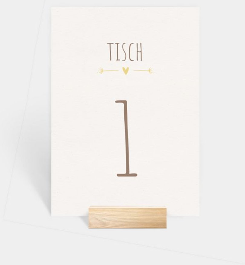 Tischnummer Hochzeit Vintage Love