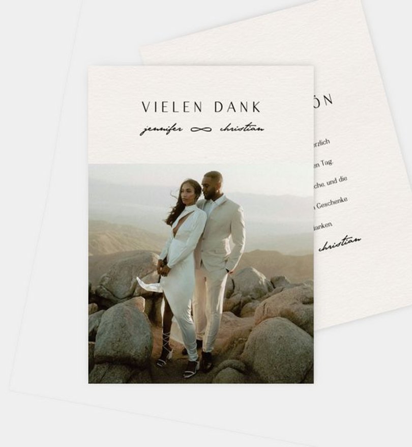 Dankeskarte Hochzeit Aeternum