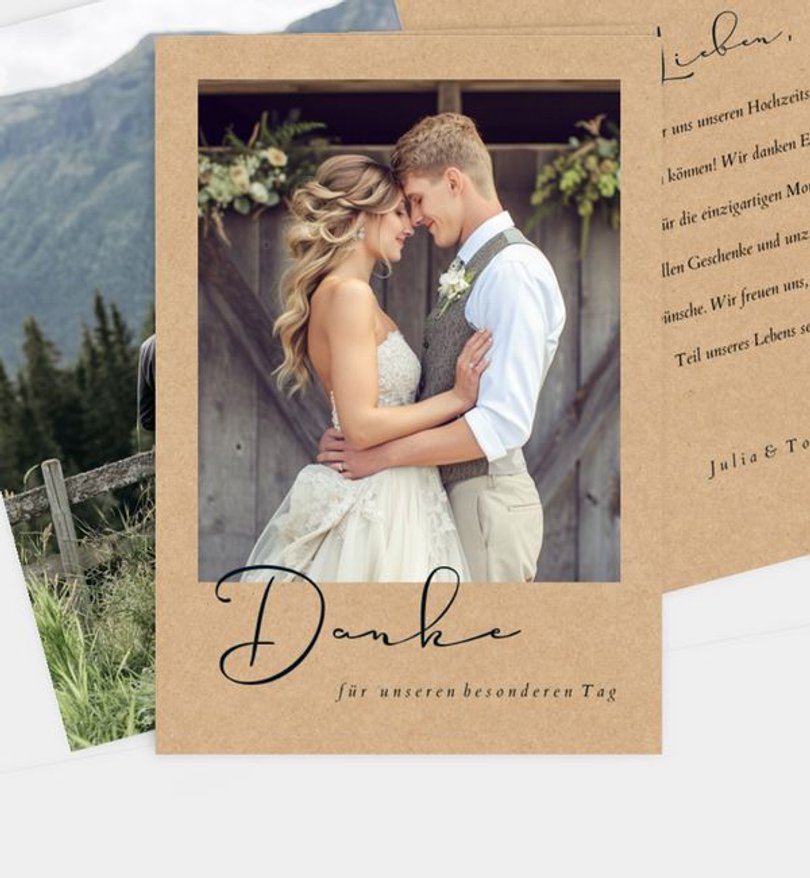 Dankeskarte Hochzeit Sweet Moment