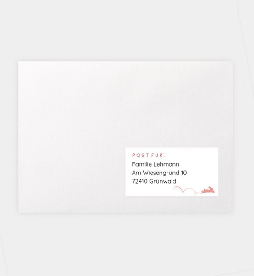 Empfängeraufkleber Ostern Querfeldein