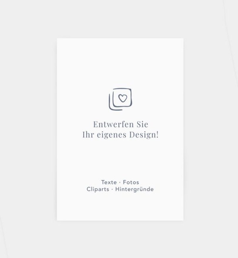 Einlegeblatt bedruckt Silberhochzeit Blanko Design
