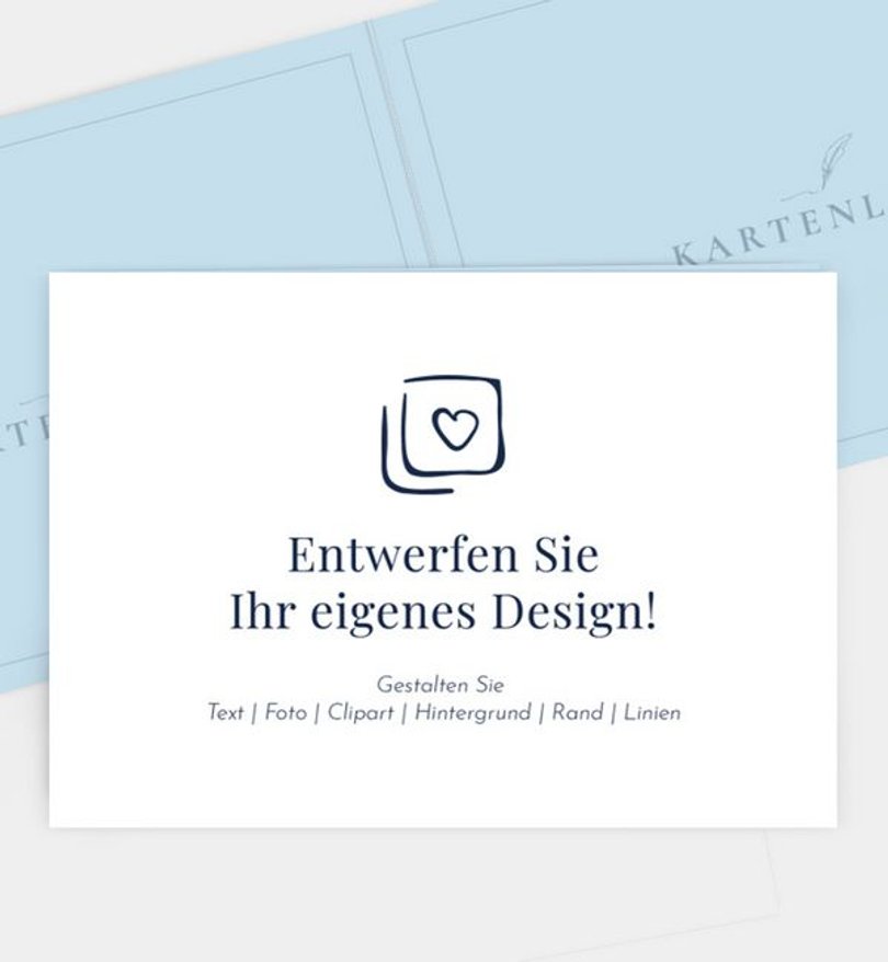 Dankeskarte Silberhochzeit Blanko Design