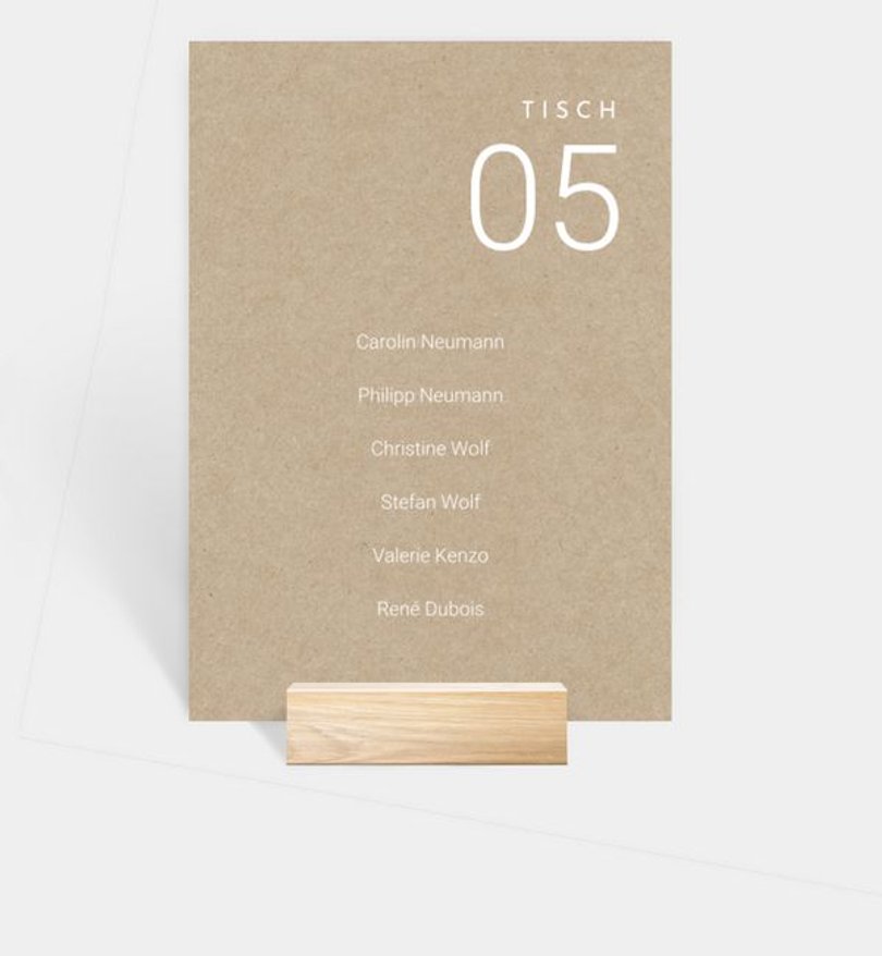Gruppentischkarte Hochzeit Goldene Ringe