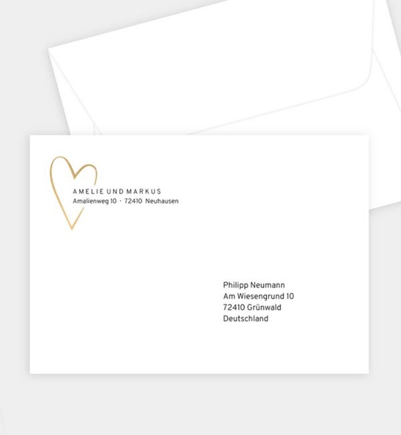 Briefumschlag Hochzeit Big Heart