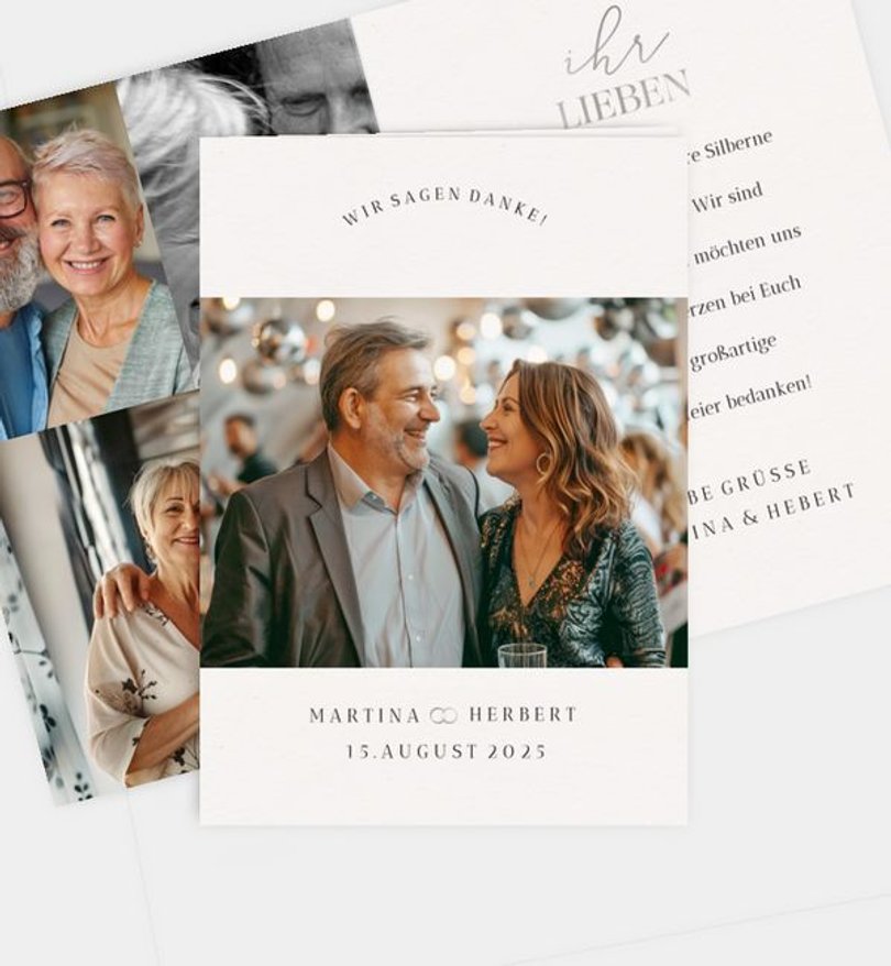 Dankeskarte Silberhochzeit Better Together