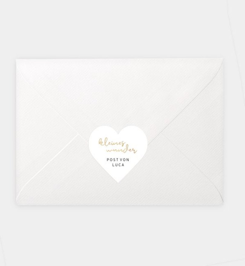 Siegelsticker Geburt Big Heart