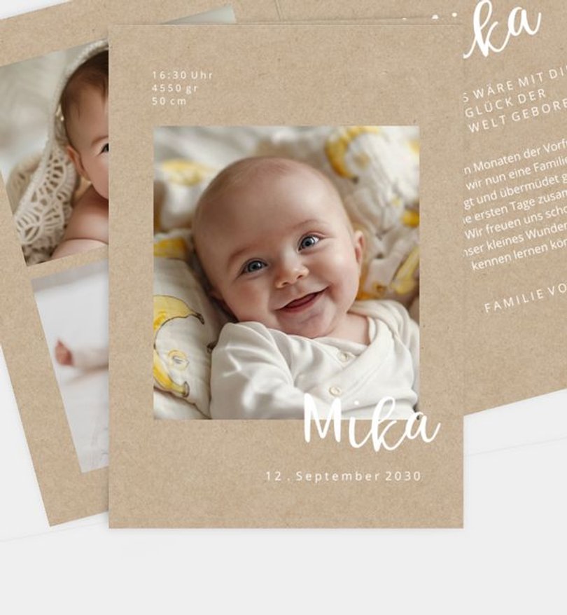 Geburtsanzeige Geburt Colorful