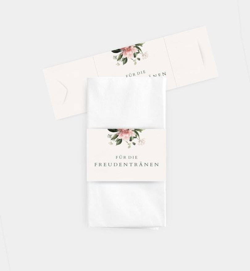 Taschentücher Banderole Hochzeit Flower Arc · Crafty