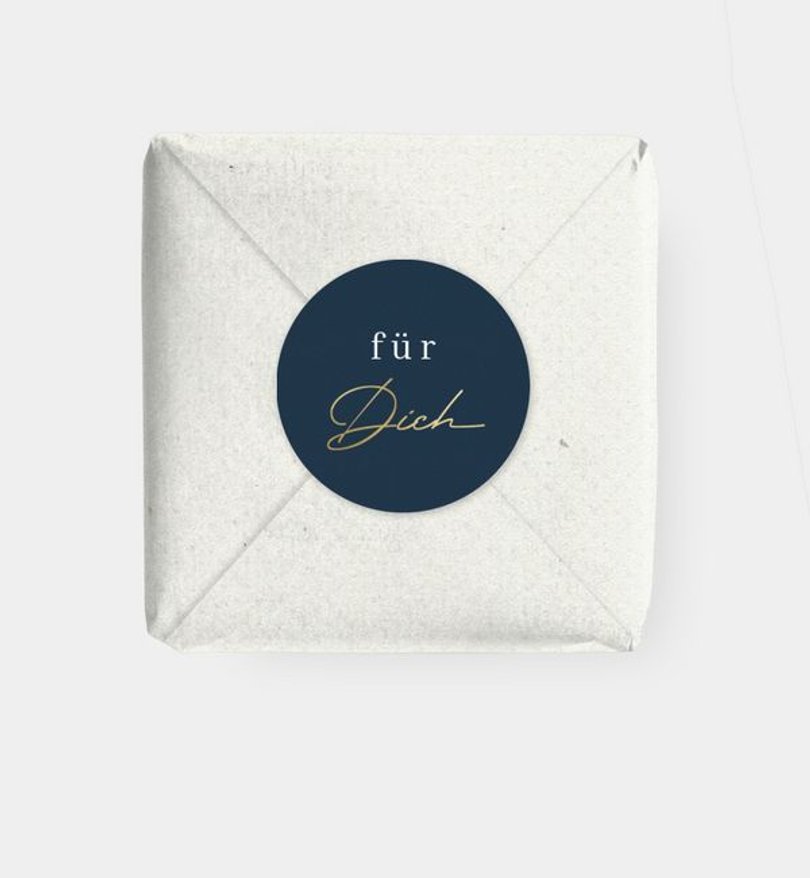 Geschenkaufkleber Geschäftlich Tanne auf Schlitten