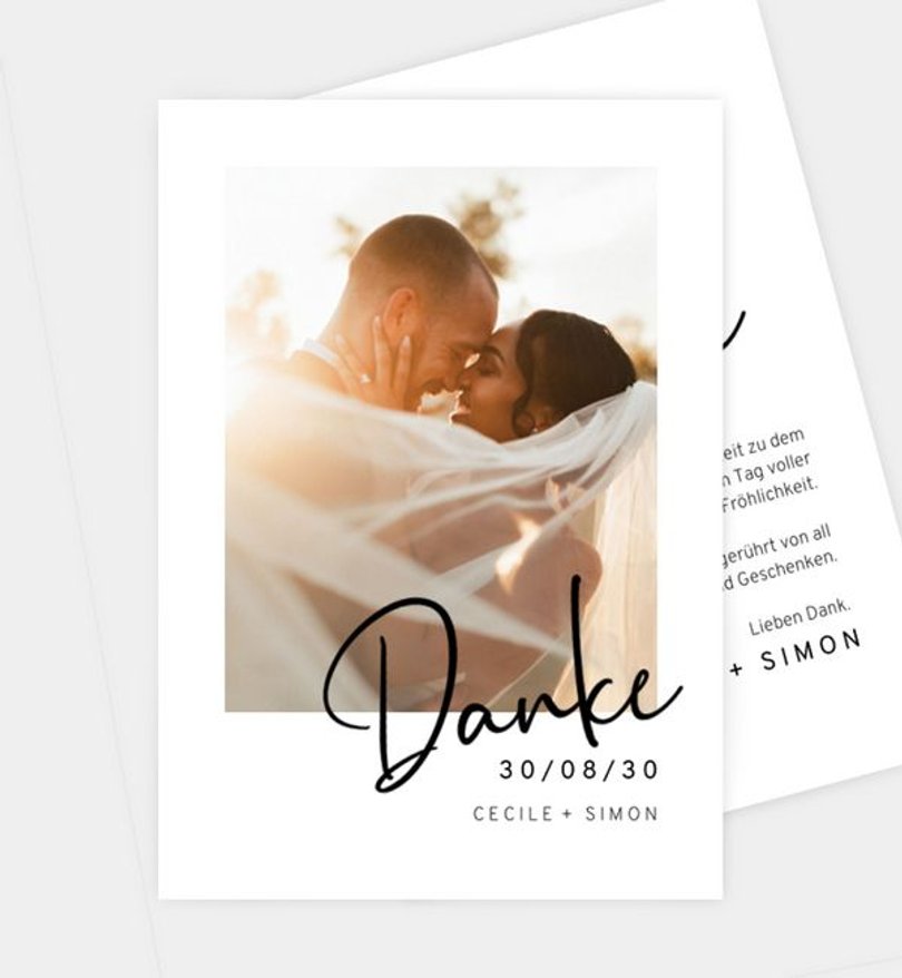 Dankeskarte Hochzeit Only Us