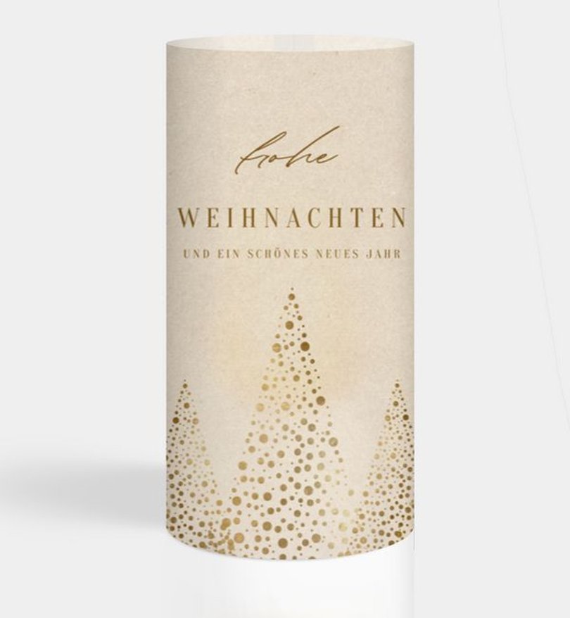 Windlichtkarte Geschäftlich Tannenzauber