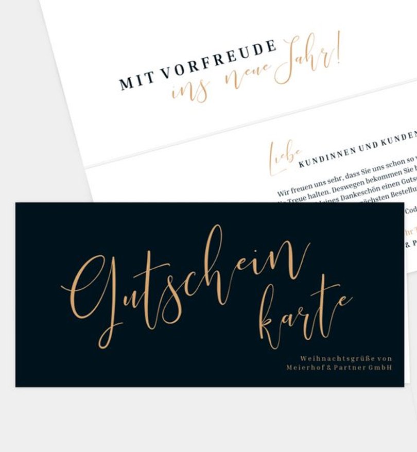 Gutscheinkarte Geschäftlich Feine Worte