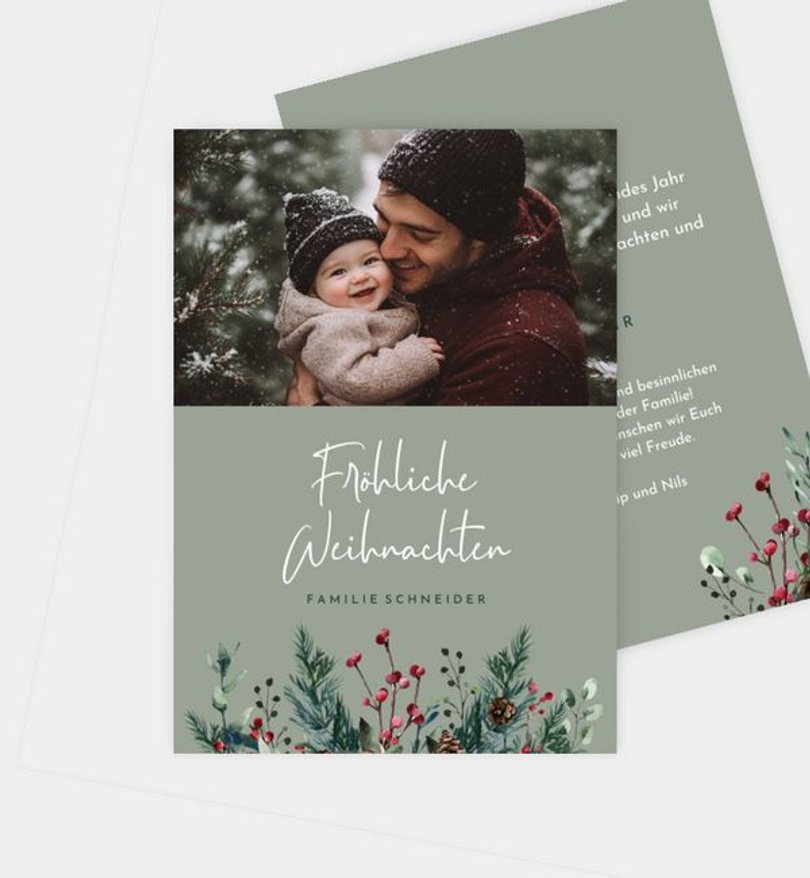 Weihnachtskarte Weihnachten/Privat Crafty Green