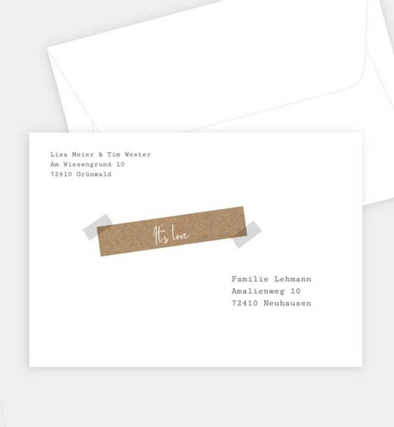Briefumschlag Hochzeit Handmade