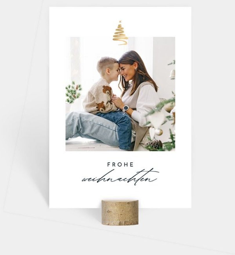 Fotoaufsteller Weihnachten Golden Tree · Classic