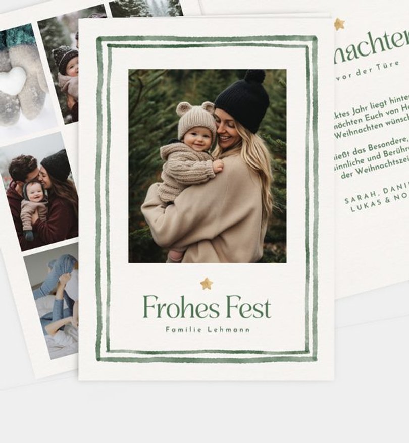 Weihnachtskarte Weihnachten/Privat Painted Frame