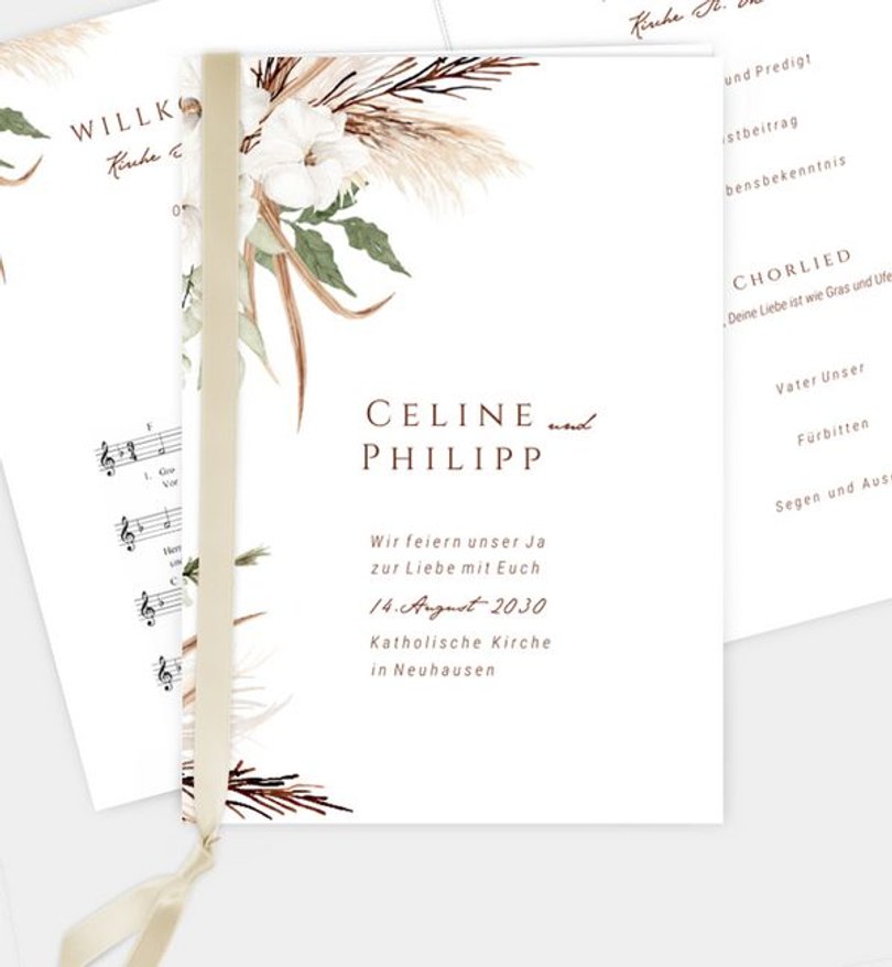 Kirchenheft Hochzeit Boho Beauty