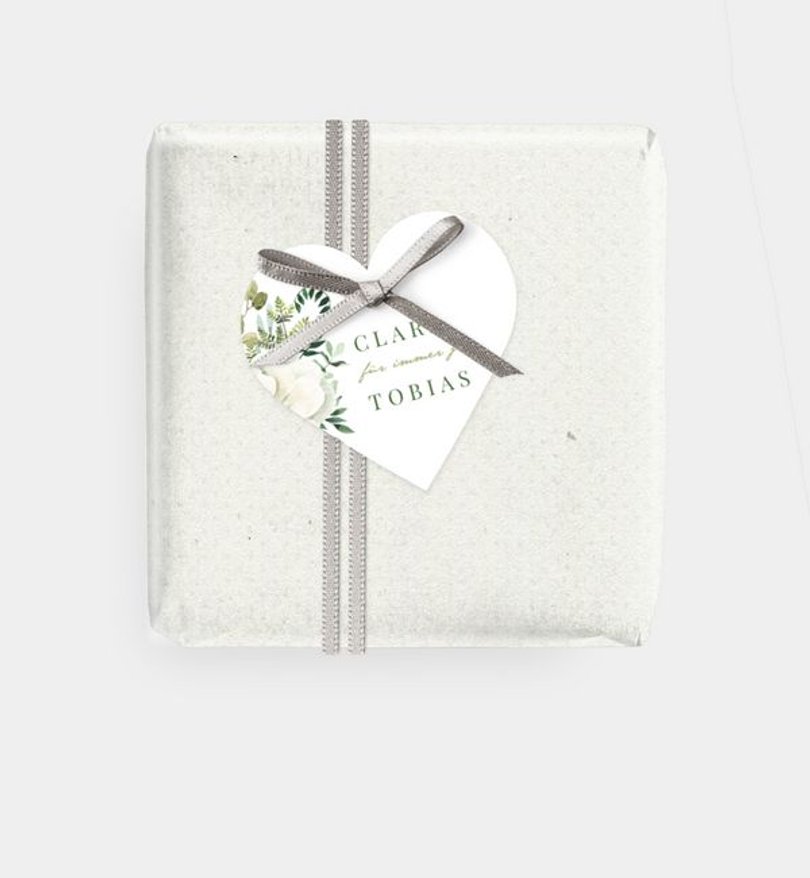 Geschenkanhänger Hochzeit Green Romance