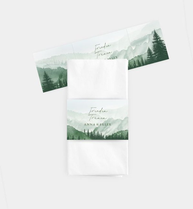 Taschentücher Banderole Hochzeit Bosque