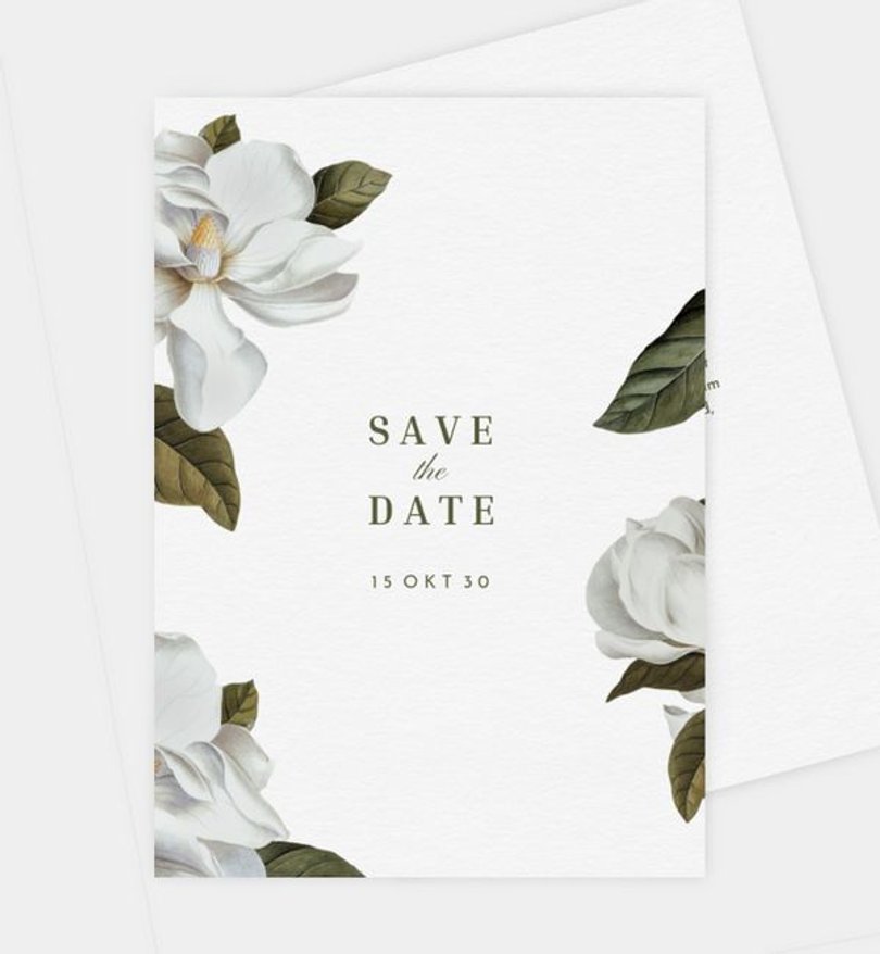Save-The-Date Karte Hochzeit Magnolia