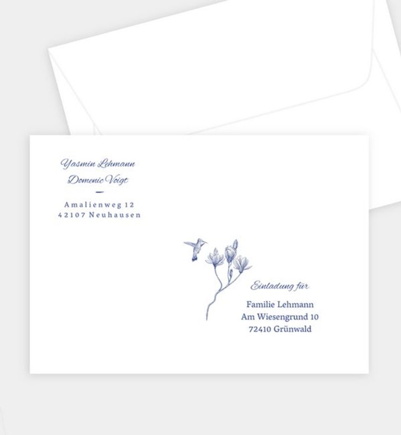 Briefumschlag Hochzeit Classic Blue