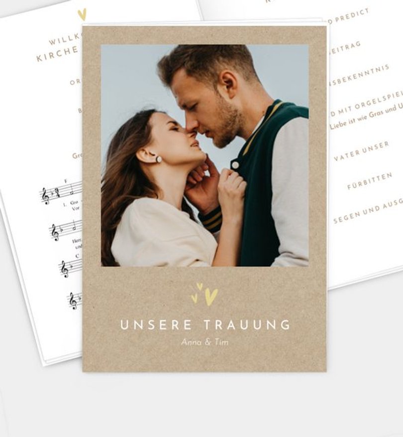Kirchenheft Hochzeit Classic Moment · Vintage