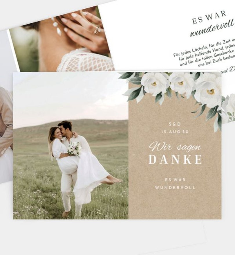 Dankeskarte Hochzeit Fresh Love