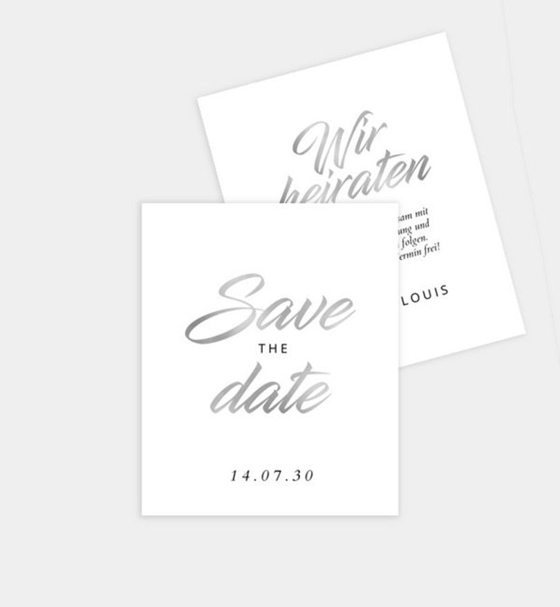 Save-The-Date Karte Hochzeit Gratitude
