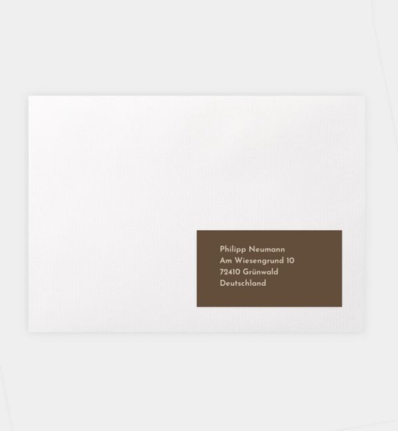 Empfängeraufkleber Hochzeit Semplice