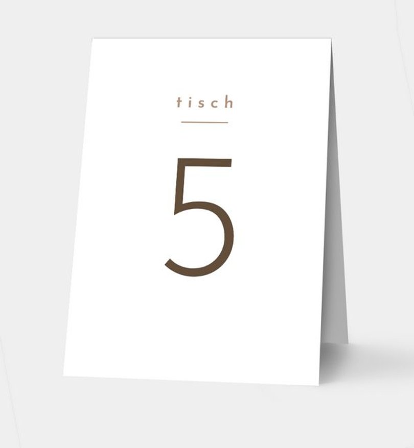 Tischnummer Hochzeit Semplice