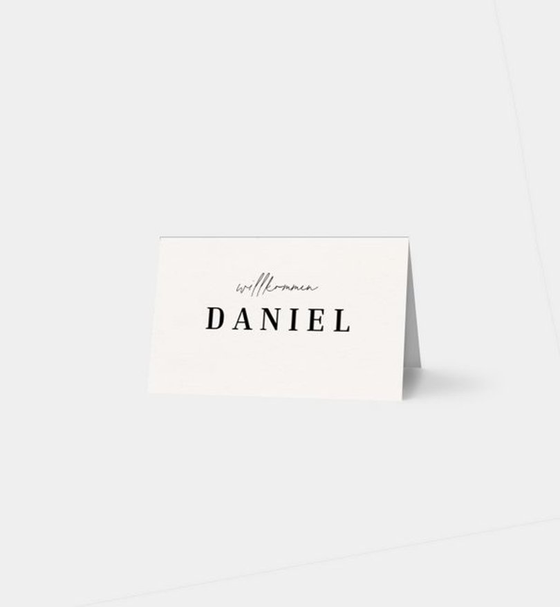 Tischkarte Hochzeit Minimal Grace