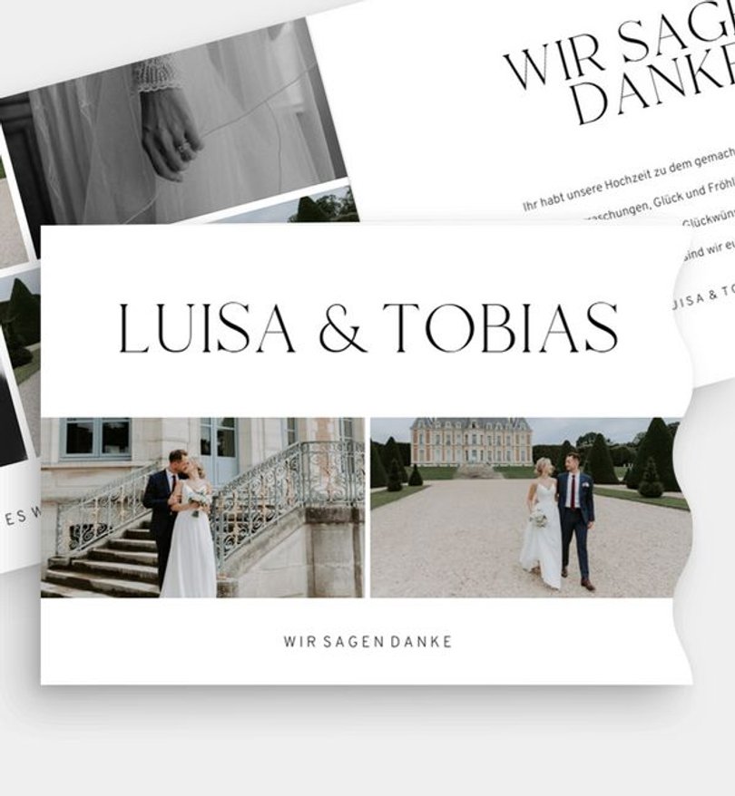 Dankeskarte Hochzeit Herzglück