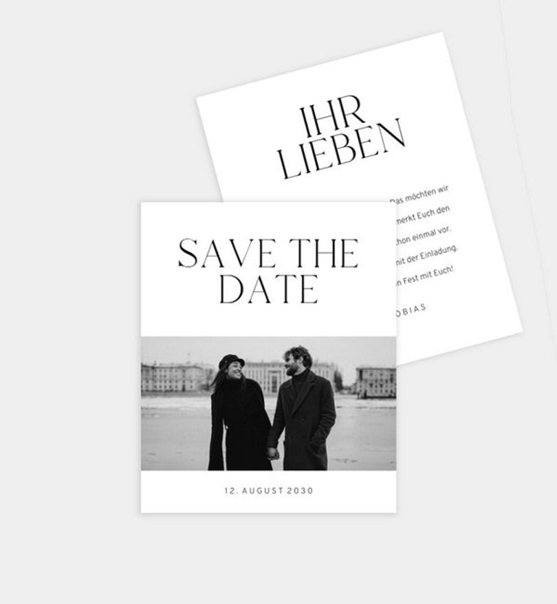 Save-The-Date Karte Hochzeit Herzglück