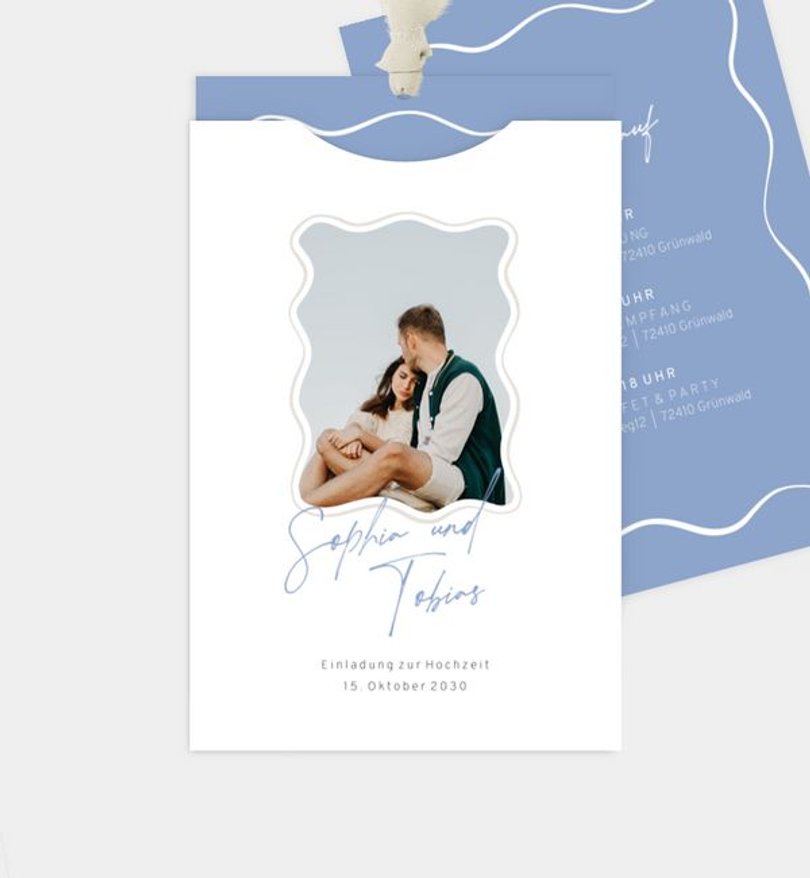 Einladungskarte Hochzeit Handmade Frame