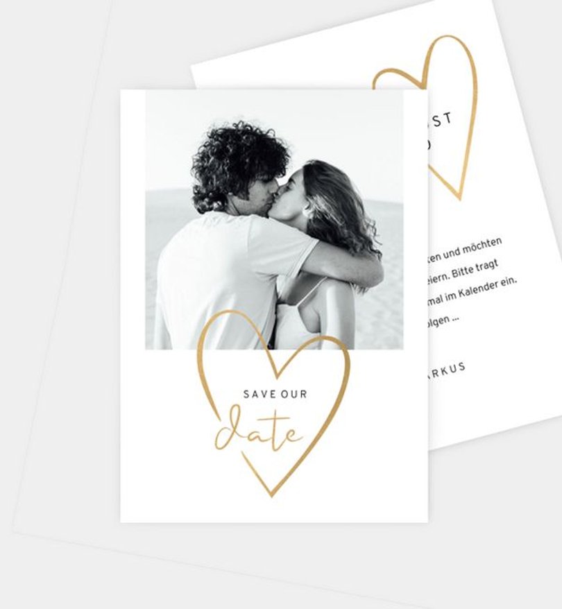 Save-The-Date Karte Hochzeit Big Heart