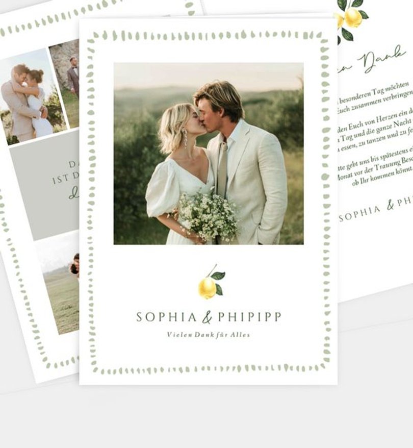 Dankeskarte Hochzeit Summer Love